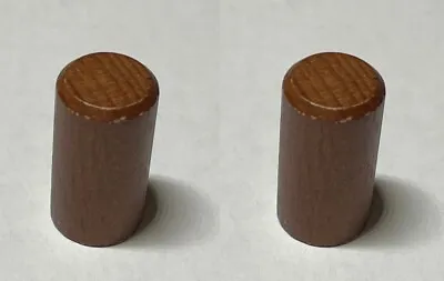 2 Ikea Billy Case Door Knobs Brown Ash 22mm Height X 11mm Diameter Part # 115325 • £8.54