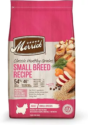 Merrick Classic Healthy Grains Dry Dog Food Small Breed Recipe - 4.0 Lb Bag • $31.29