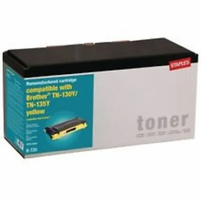 £3.30 • Buy Staples 'for' Brother Compatible Toner Cartridge TN-130Y / TN135Y Yellow
