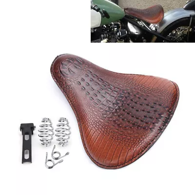 $69.99 • Buy Motorcycle Brown Alligator Solo Seat For Harley Sportster XL 1200 883 V-Rod WL