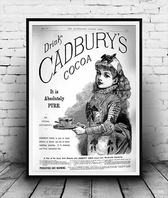 Cadburys Cocoa  Vintage Advertising Poster Reproduction. • £5.09