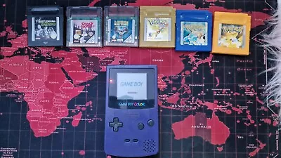 Game Boy Color - Purple With Pokemon Gold Yellow Blue And More Games • £75