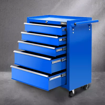 Tool Storage Trolley Mechanic Chest Garage Workshop 5 Drawers Toolbox Organiser • $229.95