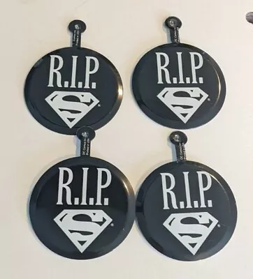 R.I.P. Superman Death Of Superman 2  Metal Pin Tab Set Of 4 • $13