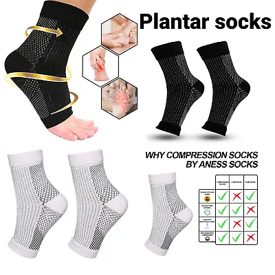 4 Pairs Neuro Socks Compression Neuropathy Plantar Fasciitis Socks Medical UK • £6.79