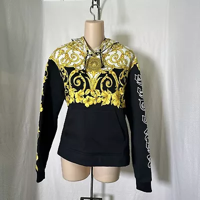 Versace Women's Printed Medusa Logo Sweatshirt Hoodie SZ 40 (S) • $240