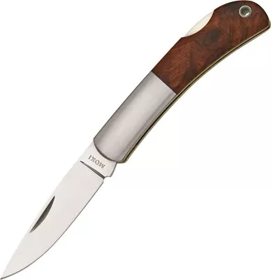 Moki Meek Lockback Folding Knife AUS-8 Steel Blade Quince Wood Handle MK102J • $112.89