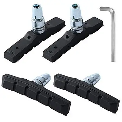 $6.41 • Buy 2 Pairs Bike Brake Pads Set,70mm V Brake Shoes With Hex Nuts And Washers, Brakes