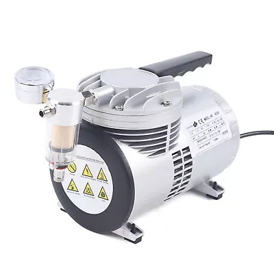 $89 • Buy Oilless Diaphragm Vacuum Pump Industrial Small Oil Free Vacuum Suction Pump1/6HP