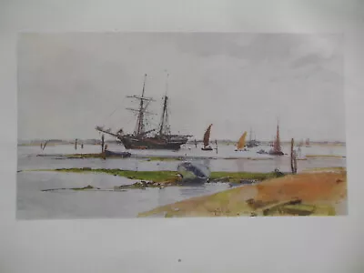 £7.99 • Buy Original Edwardian 1909 HAMPSHIRE Print Of Emsworth, Wilfrid Ball, Colour