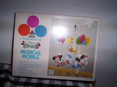 Dolly Toy Musical  Disney Babies 1984 Crib Mobile Works Complete W Instructions • $19.90