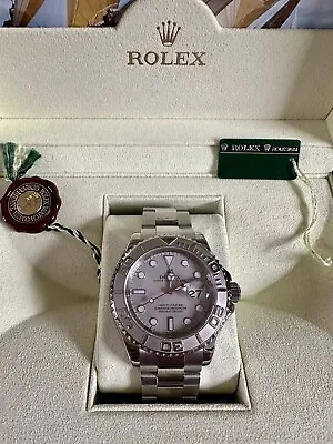 Rolex Yacht-Master 16622 40mm Platinum Stainless Box & Papers-Rehaut 16622 • $9620