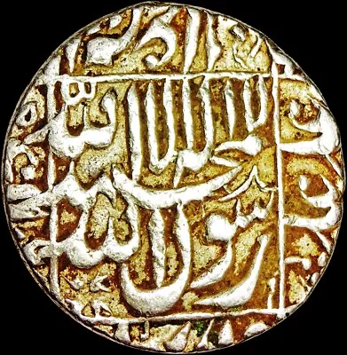 India Mughal - Shah Jahan - Surat Mint - Ah1065/28 (1655 Ad) Silver Rupee #hv57 • $14.50