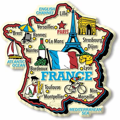 France Jumbo Country Magnet By Classic Magnets • $8.99