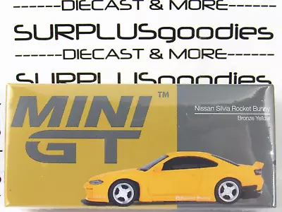 2024 Mini-GT Overseas Ed RHD Yellow NISSAN SILVIA (S15) Rocket Bunny #MGT00643-R • $12.95