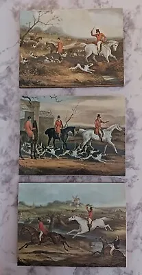 Vintage Fox Hunting Plaques Trio (Rare/William Shayer) • $67.50