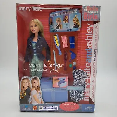 Mary-Kate And Ashley Twins Curl & Style 2002 Mattel Ashley Doll NIB • $47.44