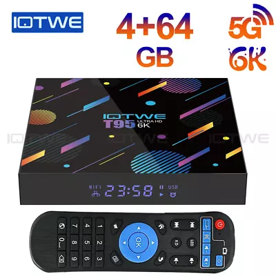 2024 UHD TV BOX New Android 4G+64GB 6K 5G WIFI Smart Media Player Quad Core USB • $33.09