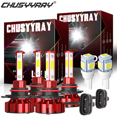 4x 6000K White Combo 9005 + 9006 LED Headlight High Low Beam Bulbs Kit • $23.70