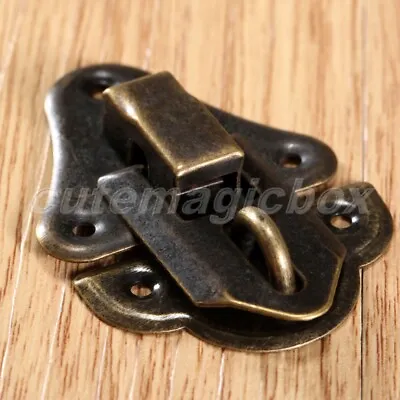 Antique Box Latch Hasp Chest Jewelry Case Pull Handle Chinese Old Lock Hardware • $5.13