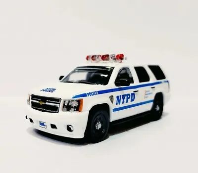 1:64 596Model White Tahoe NYPD Police SUV Sports Model Diecast Metal Car • $23.99