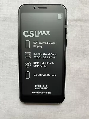 BLU C5L Max 32GB (GSM Unlocked) Dual SIM Android Smartphone New 8MP Cam • $44.90