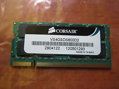 Corsair 4GB PC2-6400 800 DDR2 Sodimm Laptop RAM Memory 1 X 4096MB Single Stick • £44.99