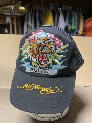 Ed Hardy Trucker Hat Tiger Alive Cap Snapback Adjustable Rhinestone Don Ed Hardy • $24.99