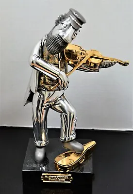 Frank Meisler 'chassidic Fiddler' Metal/silver/gold Sculpture 100% Authentic!!! • $1495