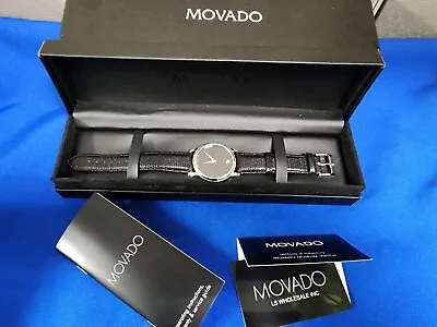 Authentic Movado Museum Black Dial Men's Wristwatch • $300