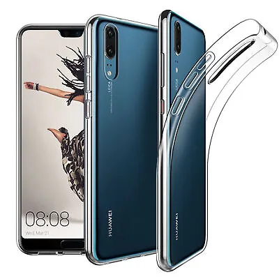Case For Huawei P40 P30 P20 Pro P Smart Y7 Clear Shockproof Silicone Phone Cover • £2.99