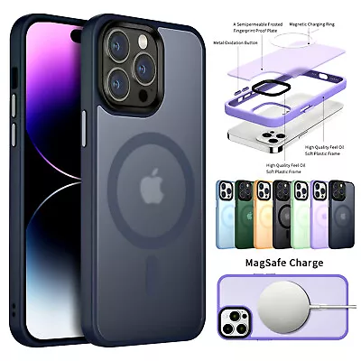 $15.26 • Buy For IPhone 14 13 12 11 Pro Max Magnetic Mag Safe Case Silicone Slim Bumper Cover