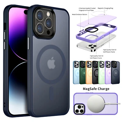 $15.26 • Buy For IPhone 14 13 12 11 Pro Max Magnetic Mag Safe Case Silicone Slim Bumper Cover