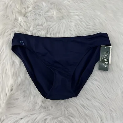 Lauren Ralph Lauren Womens NWT Blue Bikini Bottom Size 16 LRL Logo • £16.98