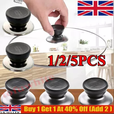 1/2/5x Lid Knobs Cap For Glass Lid Pot Kitchen Knob Handle Pan Cover Replacement • £5.87