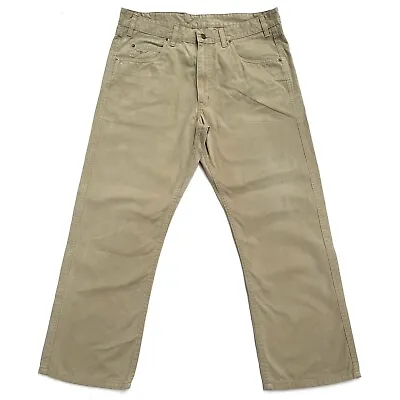 RM Williams Mens Regular Fit Beige Workwear Jeans Size 36 Regular • $49.95