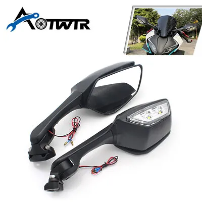 Motorcycle Rear View Side Mirrors LED Turn Signals For CF-MOTO 450SR 2022 2023 • $79.99