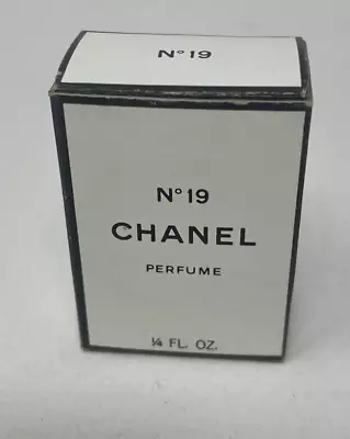 Vintage Sealed Nos Chanel No 19 Perfume 1/4 Oz • $150