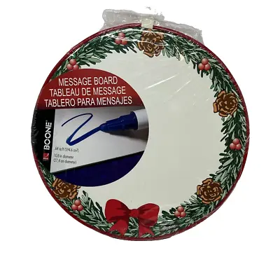 Vintage Boone Acco Dry Erase Message Memo Board Round Red Green White USA Made • $15