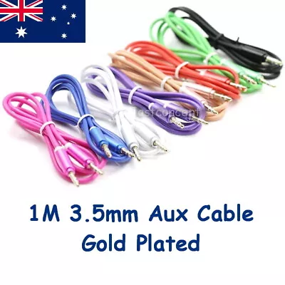 1M AUX CORD Male To Male 3.5mm Audio Cable For IPhone IPod MP3 IPad Android HQ • $3.55