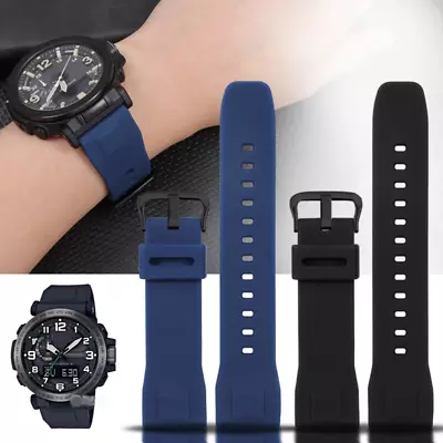 24mm For Casio PROTREK PRG-600YB-3/PRG-650/PRW-6600 Rubber Strap Watch Band • $38