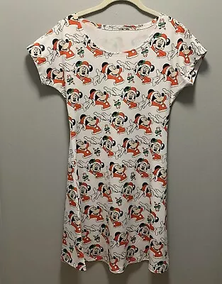 Unbranded Santa Mickey And Minnie White Dress Size L Large - New Without Tag • $19.99