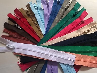 ZIPS     CLOSED END NYLON ZIP X 1  CHOOSE SIZE AND COLOUR FROM 4  To 22  • £1.99