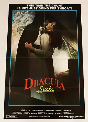 Dracula Sucks 1978 US One Sheet Annette Haven Kay Parker Seka Serena Bram Stoker • $372.28