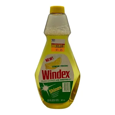 VTG 1979 NOS Windex Glass Cleaner With Ammonia-D Lemon Fresh 32 Fl Oz Prop NEW • $29.59