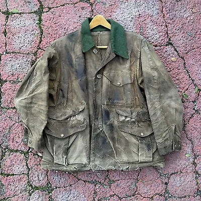 Vintage Filson Tin Cloth Waxed Canvas Jacket Size 44 • $225