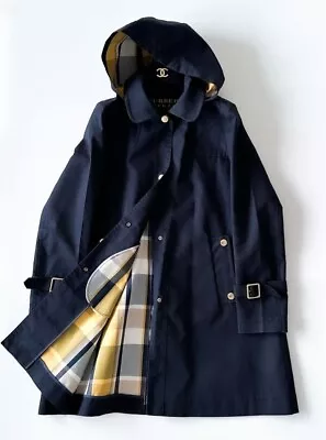 Woman's Burberry Blue Label Water Repellent Trench Coat Asian Fit 38 US Size S. • $504.52