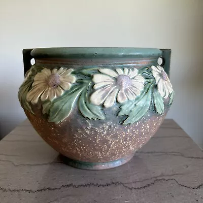 Vintage ROSEVILLE DAHLROSE PLANTER 614-8 1928 Arts Crafts Pottery • $125