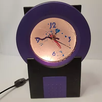 80s Vintage Kenart Liquid Motion Clock Novelty Lava Lamp Purple Blue Drip VIDEO • $150