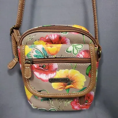 MultiSac Purse Floral Print Crossbody Bag Travel Organizer Butterfly Handbag • $23.20